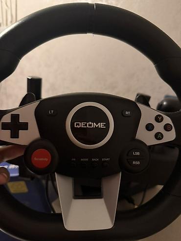 Video oyunlar üçün aksesuarlar: QEOME oyun sükan dəsti - Vibrasiya funksiyalı sükan: real sürüş hissi — 6