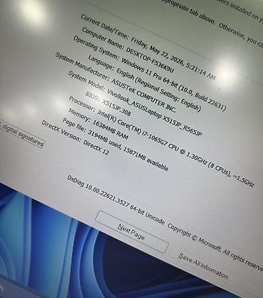 ASUS: Processor i7-1065G7 Videokart Nvidia MX 330 2GB Ram 16 GB Ssd 256 GB -da lalafo.az — 5 ASUS: Processor i7-1065G7 Videokart Nvidia MX 330 2GB Ram 16 GB Ssd 256 GB — 5
