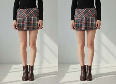 czerwone spódniczka w białe grochy: Women`s skirt, size L