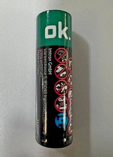 Расходные материалы: Батарейка (пальчиковая) OK., формат АА/ R6, 1.5V, Mignon battery