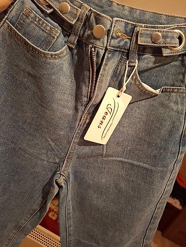 джинсы baggy: Джинсы, Прямые, Высокая талия, XS — 2