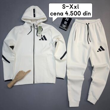 Trenerke: Komplet, 2XL, L, M, Adidas, bоја - Siva, Pamuk — 5