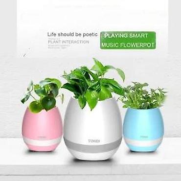 Vaze i saksije: Pametna muzička saksija – Bluetooth zvučnik, „touch piano“ i LED noćno — 17