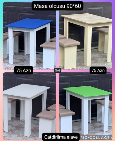 plasmas stolar: Metbex masa destleri Olcu 90*60 Yerden hunduru 75 sm Qiymet 75 Azn