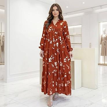 Haljine: Maksija haljina sa printom – boho elegancija - Kroj: duga, široka — 9