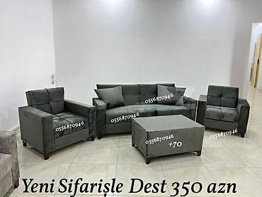 divan ustu: Yeni, Divan, 2 kreslo, Bazalı, Açılan — 1