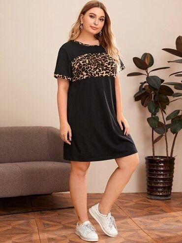 kp haljine: XL (EU 42), color - Black, Oversize, Short sleeves