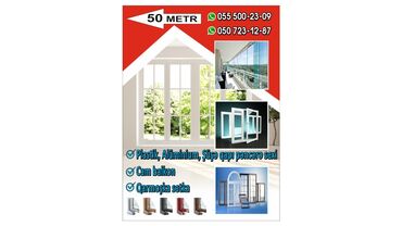 Plastik qapılar: Plasti̇k qapi pəncərə si̇fari̇şi̇ Plastik aluminium qapı pəncərə — 11
