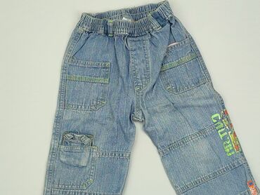 legginsy imitacja jeansu: Spodnie jeansowe, 12-18 m, stan - Dobry