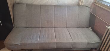 simpo fotelja na razvlačenje: Four-seat sofas, Textile, color - Grey, Used