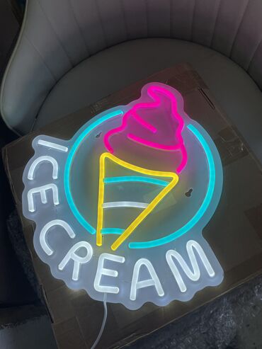 реклама на видеоэкранах бишкек: Продаю неоновую подсветку ice cream. Новая! Хорошо подойдет для