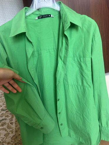зелёная рубашка: Рубашка, Оверсайз