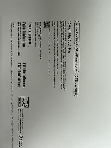 macbook pro 2017: MacBook Pro 16" Конфигурация: - Чип Apple M5 Max - Оперативная память — 1