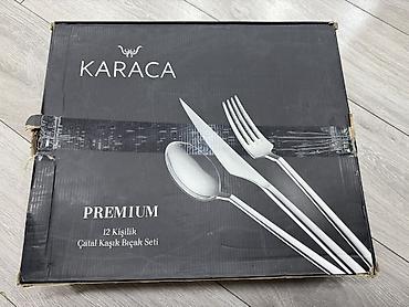 KARACA Premium Çatal-Bıçaq-Qaşıq Dəsti – 12 nəfərlik yeni qutuda 600