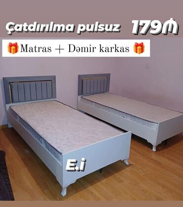 ucuz laminat satiram: Yeni, Təknəfərlik çarpayı, Matras ilə