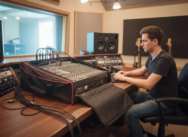 Mikşerlər: Dynacord PowerMate 1000 gücləndiricili iki ədəd de mikrofon biri lap — 1