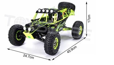 oyuncaq mator: Wltoys 12428 Rc Car 1/12 Scale. 4WD .2.4Ghz 5Km/h speed.540 Brushed