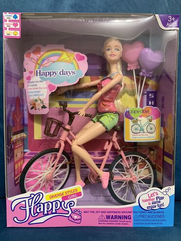 �������������� ������ ���������� �� �������������� в Кыргызстан | Игрушки: Кукла с велосипедом + набор аксессуаров [ акция 50% ] - низкие цены