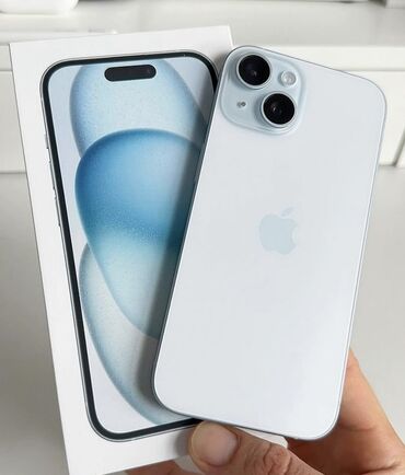 Apple iPhone: IPhone 15 Plus, 128 GB, Mavi, Simsiz şarj, Face ID