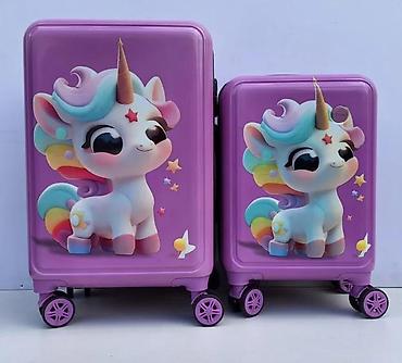 Rančevi, torbe i koferi: Dečji koferi – set 2 komada, motiv jednoroga - Tvrda školjka u — 2