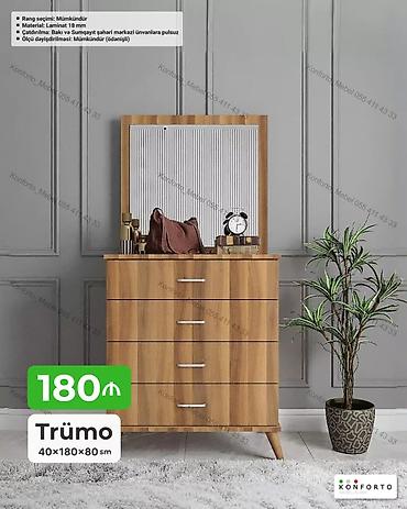 Komodlar: Trümo – 40×180×80 sm - Material: 18 mm laminat - Rəng seçimi — 1