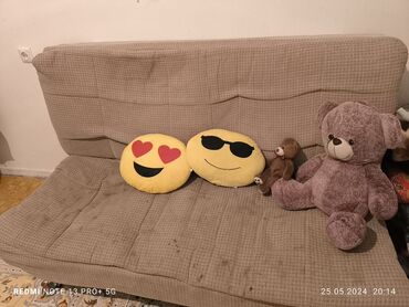 купить бу диван: Модульный диван, цвет - Серый, Б/у