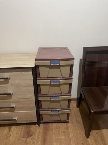 пластиковый шкаф для посуды: Кийим үчүн комод, Күзгүсүз, Желим, түсү - Күрөң