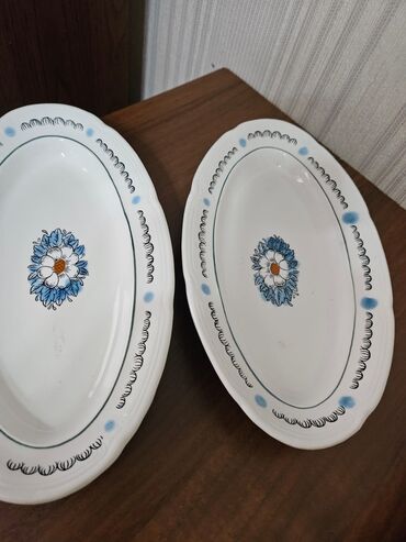 Boşqablar, rəng - Göy, Keramika, Rusiya