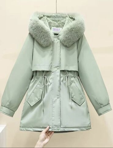 Пуховики и зимние куртки: Пуховик, По колено, Китай, С мехом, Все размеры — 2