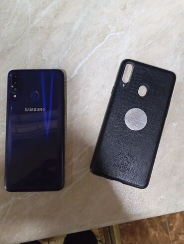 telefonlar samsunq: Samsung A20s, 32 GB, rəng - Göy, Barmaq izi, İki sim kartlı, Face ID