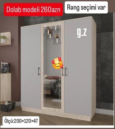 ikinci əl şifonerlər: 3 qaplı dolab