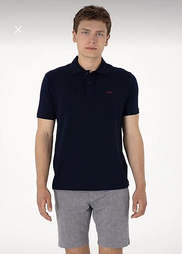 кел кел: Эркектердин футболкасы, S, M, L, Us Polo Assn, Жаңы, түсү - Көк, Өзү алып кетүү, Акылуу жеткирүү — 3