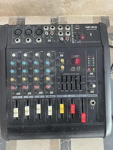 ses mikseri: Meyas PMX-402D/USB professional power mixer - 4 kanal giriş: CH1–CH3 — 2