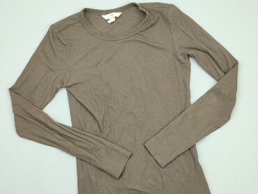brązowa bluzki z długim rękawem: Bluzka Damska, H&M, S, stan - Dobry