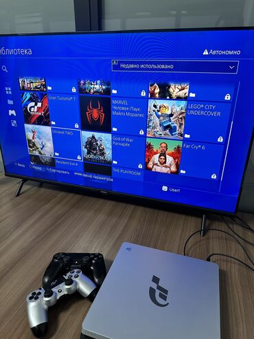 playstation 4 бу: Продаю прошитую Sony PlayStation 4 слим, 1000 Гб. Приставка в