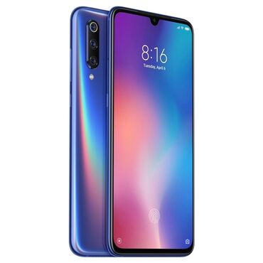 режим 11 т: Xiaomi, Mi 9, Б/у, 64 ГБ, цвет - Синий, 1 SIM, 2 SIM