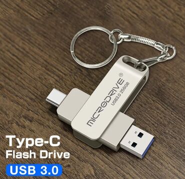 Klaviaturalar: Flash kart 256 GB, USB 3.0, Yeni