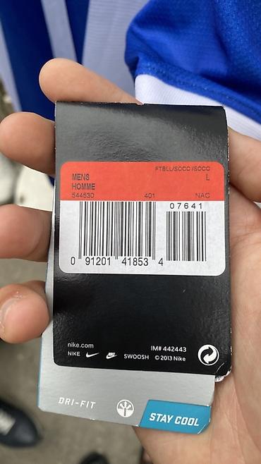kişi geyimi: Futbolka, Nike, L, rəng - Mavi — 4