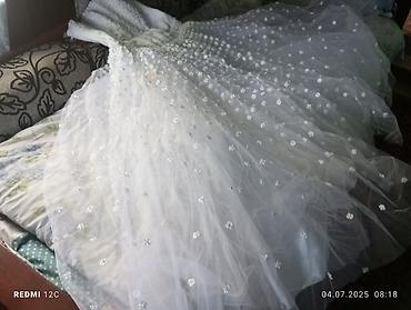 Свадебные платья: Свадебное платье, 3XL, Закрытое, С корсетом, Пышное, Турция, Цветочные элементы, Б/у — 2