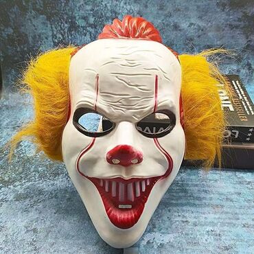 кручок для турник: Маска клоуна-ужастика (в стиле Pennywise) - Полнолицевая маска с
