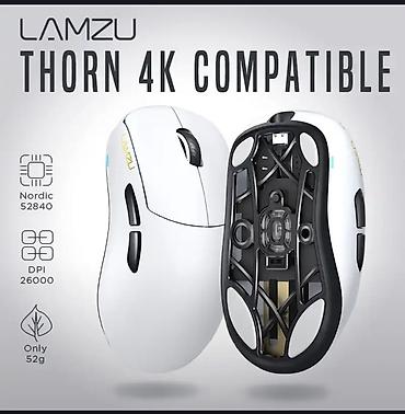 lamzu thorn: Беспроводная игровая мышь lamzu thorn 4k - charcoal black pixart paw — 2