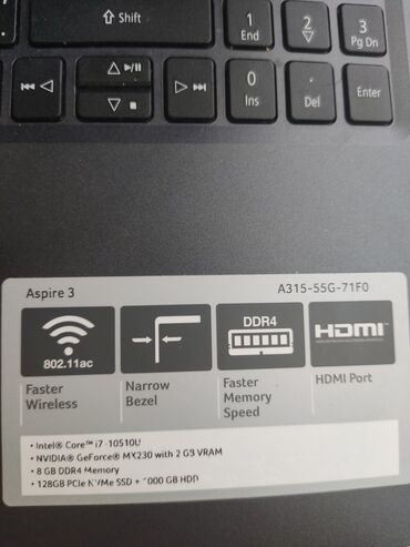 azercell data kart internet paketleri: Б/у Acer Aspire, 15.6 ", Intel Core i7, 1 ТБ