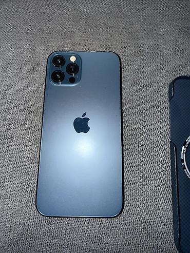 IPhone 12 Pro, Б/у, 128 ГБ, Pacific Blue, Чехол, 71 %