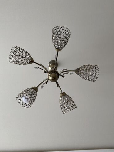 işlənmiş lüstür: Çılçıraq, 5 lampa, Metal