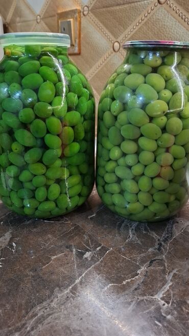 Соления: Məhsul: Ev üsulu yaşıl zeytun turşusu Təsvir: - Şüşə bankalarda