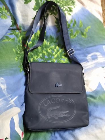 Классические сумки: Сумка через плечо Lacoste, тёмно‑синяя - Формат: вертикальная — 1