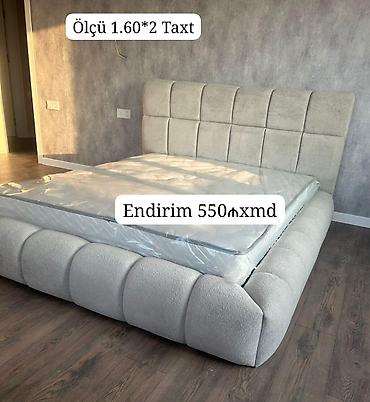 Ev üçün mebel: Taxt və matras modelləri - Tek nəfərlik taxt: qəhvəyi rəngli, yumşaq — 2