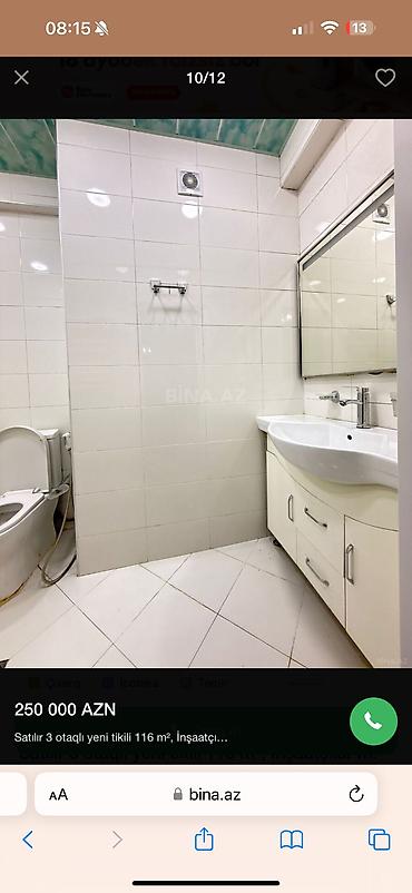 imislidə ev satilir: 3 otaqlı, Yeni tikili, m. İnşaatçılar, 116 kv. m — 10