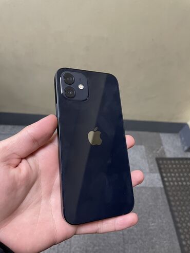 Apple iPhone: IPhone 12, Б/у, Jet Black, Чехол, Коробка, 74 %