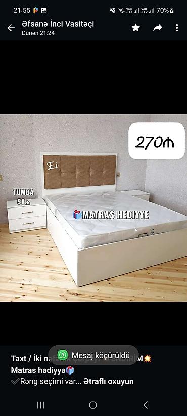 *Taxt / İki nəfərlik Çarpayı 💥ENDİRİM💥* *Matras hədiyyə🎁* ✔️Rəng lalafo.az -da *Taxt / İki nəfərlik Çarpayı 💥ENDİRİM💥* *Matras hədiyyə🎁* ✔️Rəng